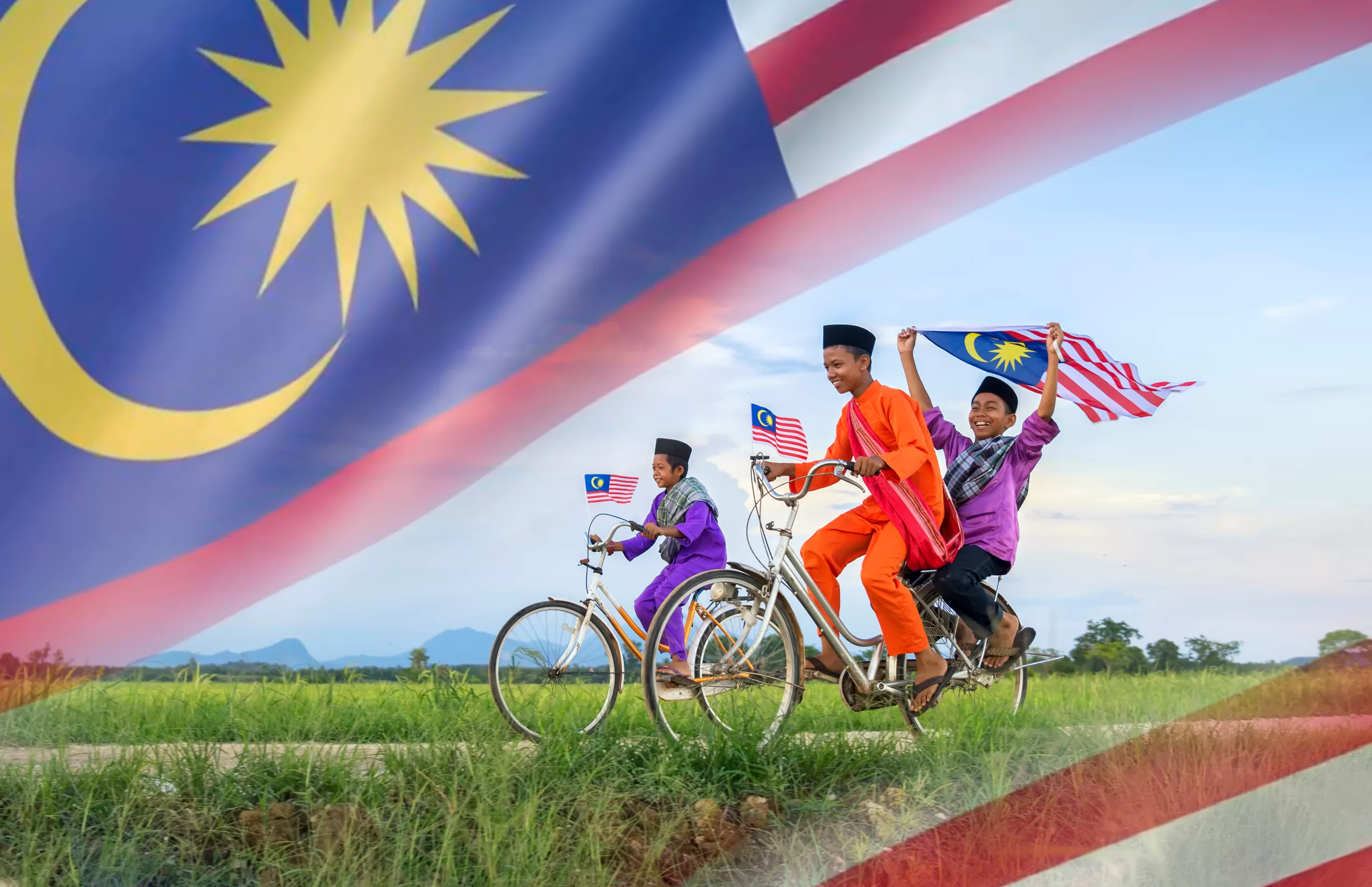 kids celebrate merdeka, malaysia national day